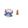thumbnail image 5 of CoudarTitie Acrylic Cat Swan Sculpture Resin Statue Tabletop Centerpiece Decorative Figurine Animal Ornament for Bookshelf Office Living Room Bedroom Entrance Valentine's Day, 5 of 8