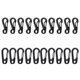 thumbnail image 1 of 20 Mosquetón Negro Clip Snap Hook Split Spring Hebillas Llavero Llavero pieza, 1 of 9