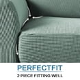 thumbnail image 3 of H.VERSAILTEX 2-Piece Jacquard Spandex Sofa Stretch Slipcover, Cyan, 3 of 6