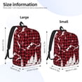 thumbnail image 4 of Balery Christmas Tree Buffalo Plaid Vintage Canvas Backpack for Men and Women - Large Capacity, Durable Travel Laptop Bag for School, Work, Hiking, and Outdoor Activities, 4 of 7