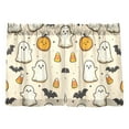 thumbnail image 7 of Yayeee Kitchen Curtains Tier Pair Light Filtering 27"x36" Rod Pocket Short Cafe Window Panel, Halloween Cute Ghosts, 7 of 7