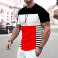thumbnail image 2 of Summer Colorful Stripes Print Men‘s T-shirts Striped Style Loose Short Sleeve Casual Tee Shirts Oversized T Shirt Men Clothing, 2 of 7