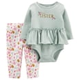 thumbnail image 1 of Conjunto Child of Mine Floreado Manga Larga Gris Talla 3-6 Meses Niña 2 Piezas, 1 of 4