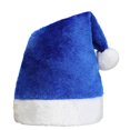 thumbnail image 2 of sunsanly Santa Hat with White Plush Ball Christmas Holiday Hat Costume Soft Velvet Xmas Hat for Christmas Parties Family Gatherings, 2 of 8