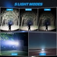 thumbnail image 4 of CHUANK Rechargeable Flashlights 350000 High Lumens - 2 Pack  Super Bright 12 Hours Long Life LED Flashlight with 5 Modes  High Powered Flash Light for Home  Outdoor, 4 of 7