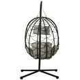 thumbnail image 6 of Dark Grey Hanging Seat Chair With Stand: Stylish And Functional Metal Tube Patio Strong, 6 of 6
