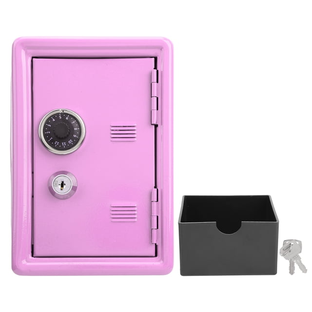 Mini Money Box, Children Money Box, Cash Box, Solid Anti-rust For Home Kids Gifts Children Pink
