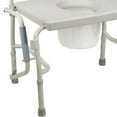 Healthline Trading Heavy Duty Drop Arm Bariatric Commode, Wide Bedside