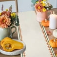 thumbnail image 4 of ERUNPONLY Vintage Thanksgiving Table Runner - 72 Inch Long Orange Pumpkins Rustic Fall Cotton and Linen Blended Dress Scarves Farmhouse Table Runner for Kitchen Dining, Coffee Table, 16" x 72", 4 of 8