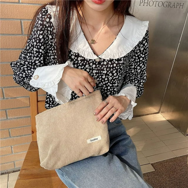 Sac Cosmétique pour Femmes à Imprimé Léopard Rose, Fleur Rétro, Petite Pochette pour Dames, Sac à Main de Voyage, Sacs de Rangement pour Crayons d'Écolière