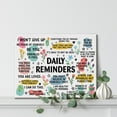 thumbnail image 4 of Inspirational Daily Reminders Poster Canvas Wall Art for Office Home Decor - Positive Affirmation Canvas Print Wall Art Painting Framed Encouragement Gifts - Easel & Hanging Hook 12x15 Inch, 4 of 6