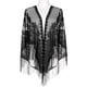 thumbnail image 2 of Chales y envolturas INSPIRE CHIC para vestidos de noche, bufandas triangulares de malla de encaje con flecos y borlas para mujeres en bodas y fiestas formales 74.8x28.3" Negro, 2 of 5