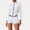 White(Jacket + Shorts), variant on PISONIC Workout Sets for Women 2 Piece Color Block Sports Bra High Waist Shorts Gym Yoga Pilates Outfits