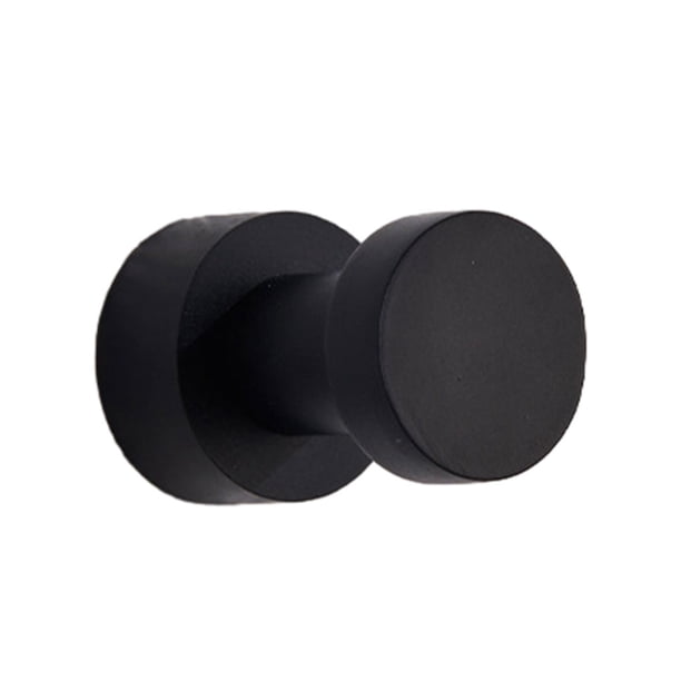 Inteprter Potentes ganchos autoadhesivos para toallas: fuerte capacidad de carga, latón, material de latón, cobre para suspensión de baño. Almacenamiento y organización del hogar Negro (tornillos)