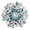 Blue, variant on Brooch Pin Snowflake Shape Shiny Rhinestones Pin with Rotating Outer Layer Multi-Layer Design Lapel Badge