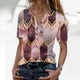 thumbnail image 1 of ICHUANYI Liquidación Mujer Verano Impresión Botones Manga Larga Casual Blusa Camiseta Jersey Camisas ICHUANYI WER202308246834, 1 of 9