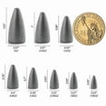 thumbnail image 6 of Dr.Fish 50 Pack Bullet Fishing Sinker Weight Worm Weights Lead Sinker for Bass Fishing, Texas Rigs, 6 of 6