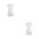 thumbnail image 3 of Greeniant Traje de baño de capas para mujer Traje de baño de encaje Vestido de baño Ropa de playa de color sólido SG 2Conjunto, 3 of 6
