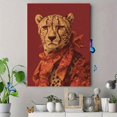 thumbnail image 4 of UXIEQU Cheetah with Scarf Canvas Wall Art 15.75x11.81 Inches, 4 of 8