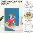 thumbnail image 3 of 6 Pack Acrylic Book Stand for Display Adjustable Clear Book Display Holder Easel Stand Collector Display Stand for Home Office Comic Book Album CD Magazine Postcard Picture Artworks, 3 of 6