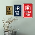 thumbnail image 2 of Signs ByLITA Portrait Round First aid Sign (Black Gold) - Medium, 2 of 5