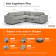 thumbnail image 2 of Sala Seccional Modular Esquinera Adapti 5 Plazas Reposabrazo Ancho Gris Niebla, 2 of 9