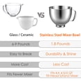 thumbnail image 6 of 5QT Stainless Steel Mixer Bowl for KitchenAid 4.5-5 QT Tilt-Head Stand Mixers, with Anti-slip handle and Prominent Clasp, for KitchenAid Accessories and Attachments, 6 of 7