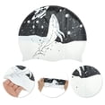 thumbnail image 3 of Gorro de natación impermeable de silicona con impresión Kunpeng 1 Pc Negro Blanco, 3 of 5