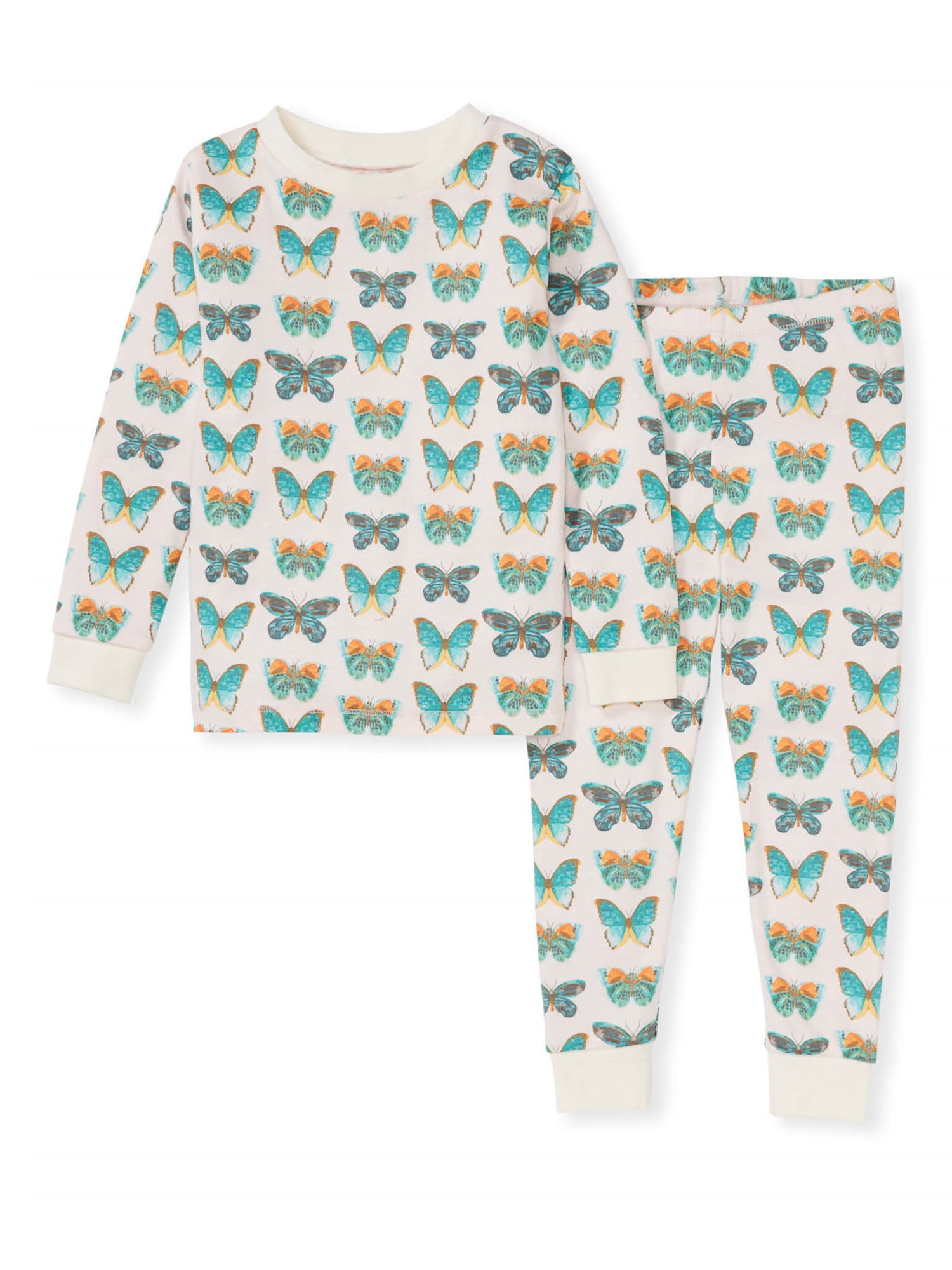 Burts Bees Baby Baby Girls Pajamas 100% Organic Cotton Tee and Pant 2-Piece Pj Set 