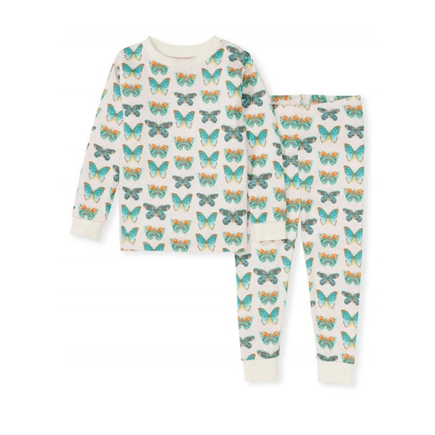 Burt's Bees Baby Baby & Toddler Girl Pajamas, Tee and Pant 2Piece PJ