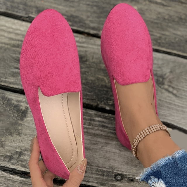 Zapatos planos para mujeres Toe Ballet Flats Slip On Ballet Dressy Flats cómodos zapatos de vestir para el trabajo para trabajar