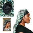 thumbnail image 2 of KISS Colors & Care Reversible Premium Crepe Satin Braid Bonnet – Exotic Leopard, 2 of 12
