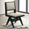 thumbnail image 2 of LSI Contemporary Dining Chairs Black Wood Frame with Light Gray Fabric, 2 of 8