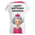 thumbnail image 6 of Happy Birthday Princess Card Design Women's Blouse Short Sleeve Women's Top T-Shirt Spring Summer Clothes, 6 of 7