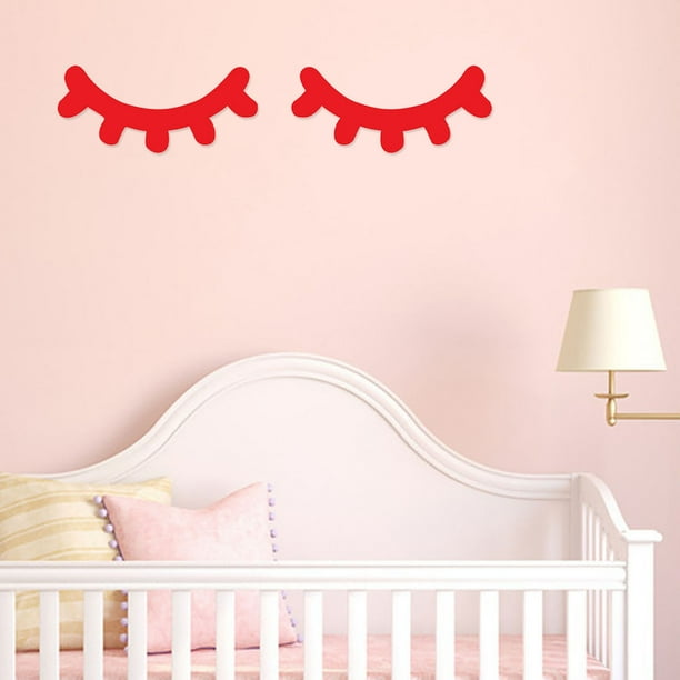 Vinilo decorativo de pestañas para pared | Mural artístico removible | Decoración para el hogar y el dormitorio para paredes lisas, azulejos, vidrio y muebles.