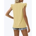 thumbnail image 4 of Top casual para mujer NikouMX Top de manga con volantes Camiseta de verano S M L XL XXL, 4 of 6