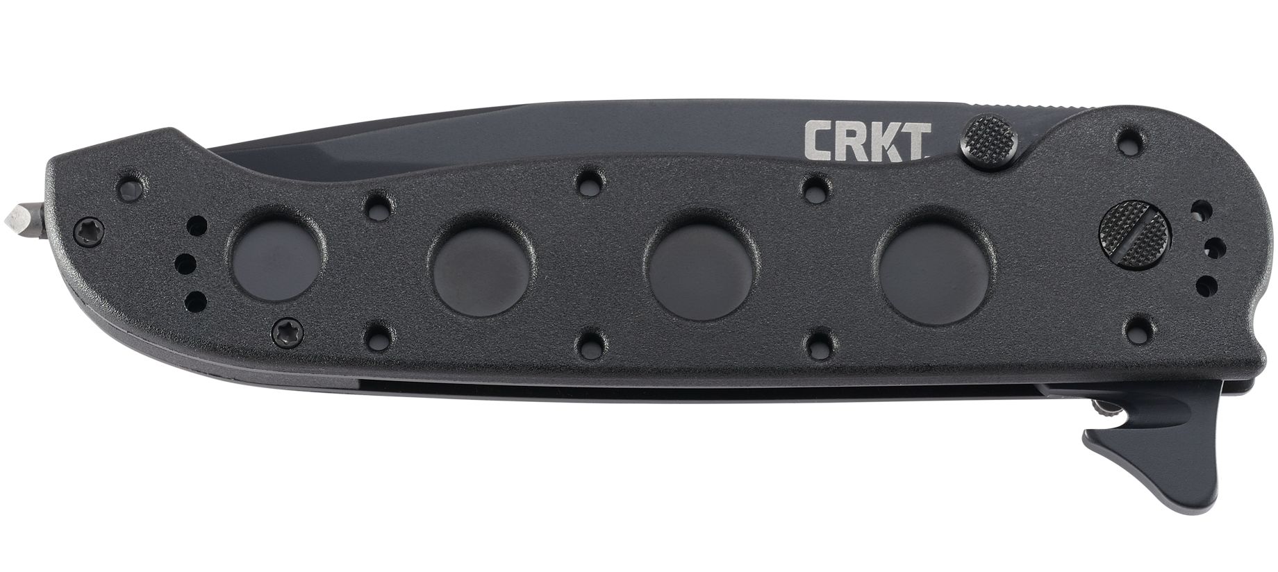 CRKT M16-14ZLEK Folding Knife with Liner Lock: AUS 8 Triple Point Serrations Blade, Glass-Reinforced Nylon Handle, Reversible Pocket Clip, M16-14ZLEK