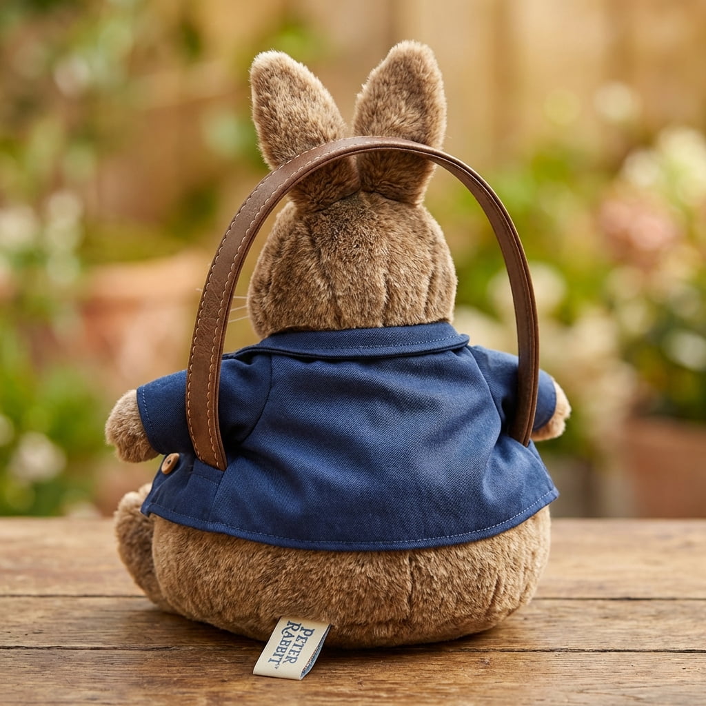 Dan Dee Peter Rabbit Easter Basket Plush Brown Bunny Stuffed Animal 12.5"