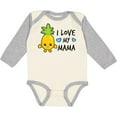 thumbnail image 3 of Inktastic I Love My Mama with Pineapple Boys Long Sleeve Baby Bodysuit, 3 of 5