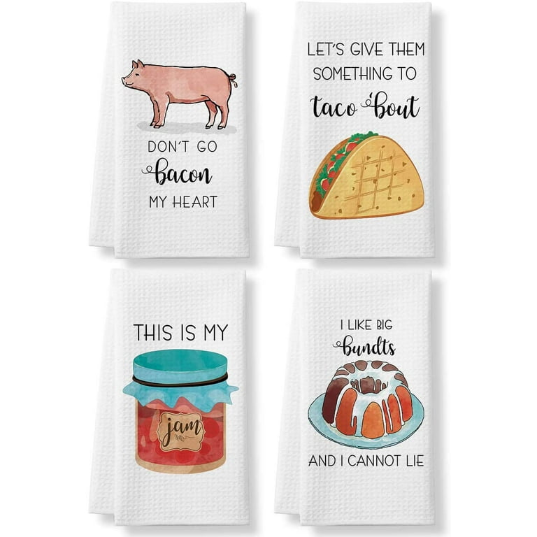 6 Pcs Farm Animal Theme Kitchen Towels Farmhouse Funny Dish Towel