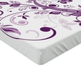 thumbnail image 2 of Ambesonne Mauve Fitted Sheet 2 Pcs Set, Flowers Leaf Butterlies, California King, Purple White, 2 of 3