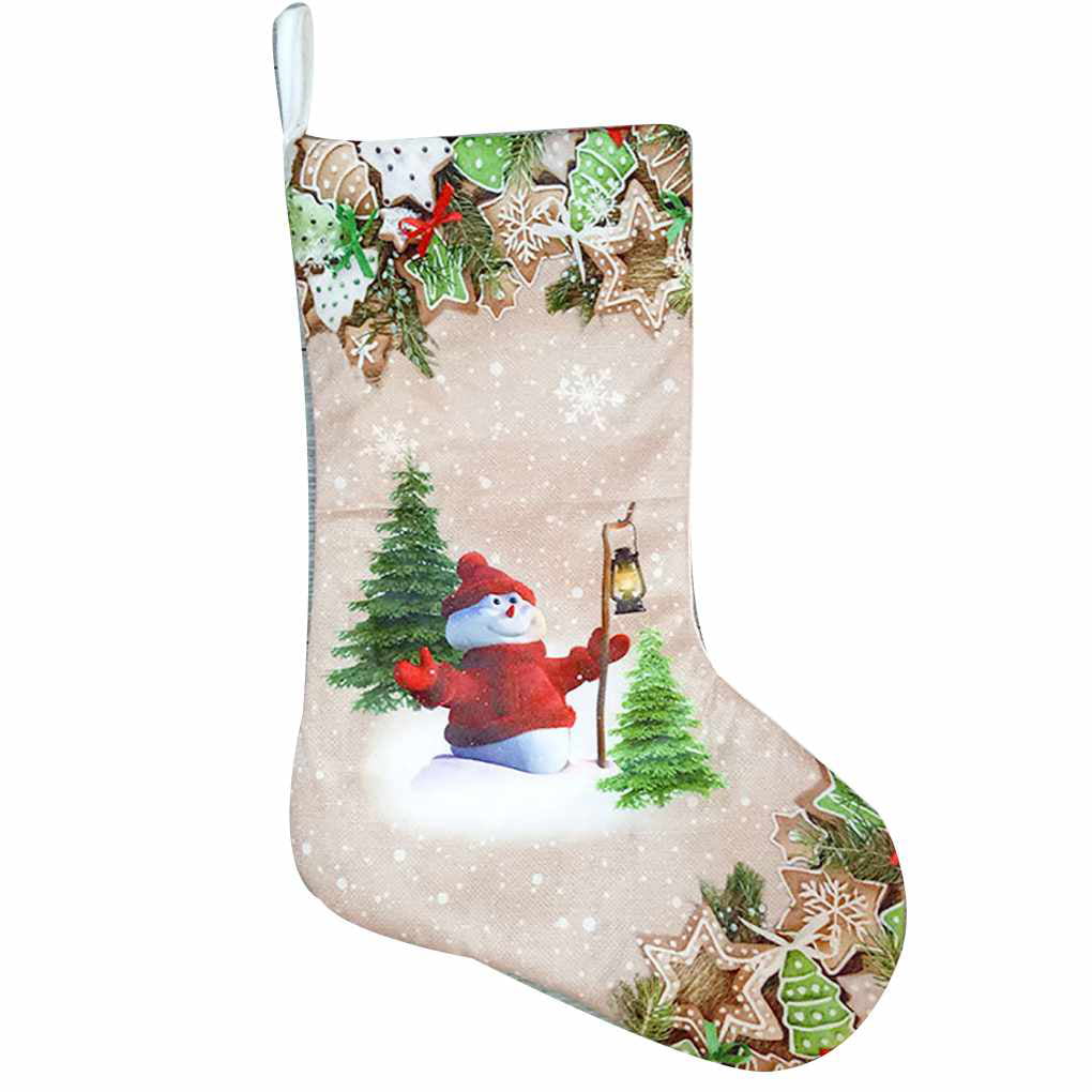 Christmas Hanging Cute Stockings Santa Elves Snowmen Boots Socks Gift Bag Xmas 