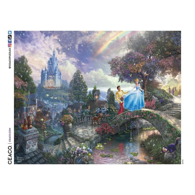Ceaco - Thomas Kinkade - Disney - Oversized - Cinderella Wishes
