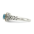 thumbnail image 3 of 925 Sterling Silver With Real 14kt Blue Topaz Ring Size: 7; for Adults and Teens; for Women and Men, 3 of 6