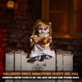 thumbnail image 7 of ELAMAS 10 Inch Animatronic Creepy Girl Doll Halloween Animated Decorations with Sound Activated Spooky Sound, Light Up Eyes, Scary Move, Haunted House Holiday Decor Horror Prop for Indoor, Outdoor, 7 of 7