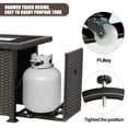 thumbnail image 4 of Homrest 44" Propane Fire Pit Table 50,000Btu Auto-Ignition Dark Brown and Black Wicker, 4 of 7