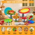 thumbnail image 6 of TINANA 26PCS Stainless Steel Mixing Bowls with Lids Set, Nesting Mixing Bowl Set with Non-Slip Bottom Tools Gadgets, 7/4/3.5/2.5/2/1.5QT Metal Salad Bowls for Serving Prepping Baking, Multicolor, 6 of 7