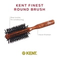 thumbnail image 4 of Kent DA2 Finest Hair Brushes for Women Blow Made from Danta Wood - Round Boar Bristle Hairbrush for Medium to Long Hair - Styling Radial Brush and Round Brush, 4 of 6