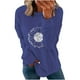 thumbnail image 1 of ICHUANYI Liquidación Camiseta holgada estampada a la moda para mujer Blusa de manga larga cuello redondo Tops casuales sudadera con capucha ICHUANYI WER202308255618, 1 of 4