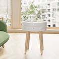 thumbnail image 2 of SYNGAR Modern Coffee Tables for Living Room, Cocktail Table Coffee Table with Drawer and Sturdy Wood Legs, Sofa Center Table Tea Table for Bedroom Apartment, Reception, White, 2 of 8